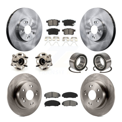 Kit de Rotor et de plaquettes de frein, roulement de moyeu avant et arrière (10 pièces) pour Honda Accord Acura TS