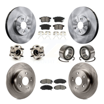 Kit de Rotor et de plaquettes de frein, roulement de moyeu avant et arrière (10 pièces) pour Honda Accord Acura TS