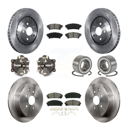 Kit de Rotor et plaquettes de frein, roulement de moyeu avant et arrière (10 pièces) pour Toyota Highlander Lexu