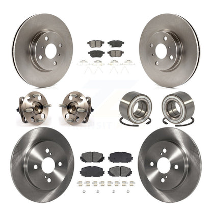Kit de rotors et plaquettes de frein à disque, roulements de moyeu avant et arrière (10 pièces) pour Toyota Yaris