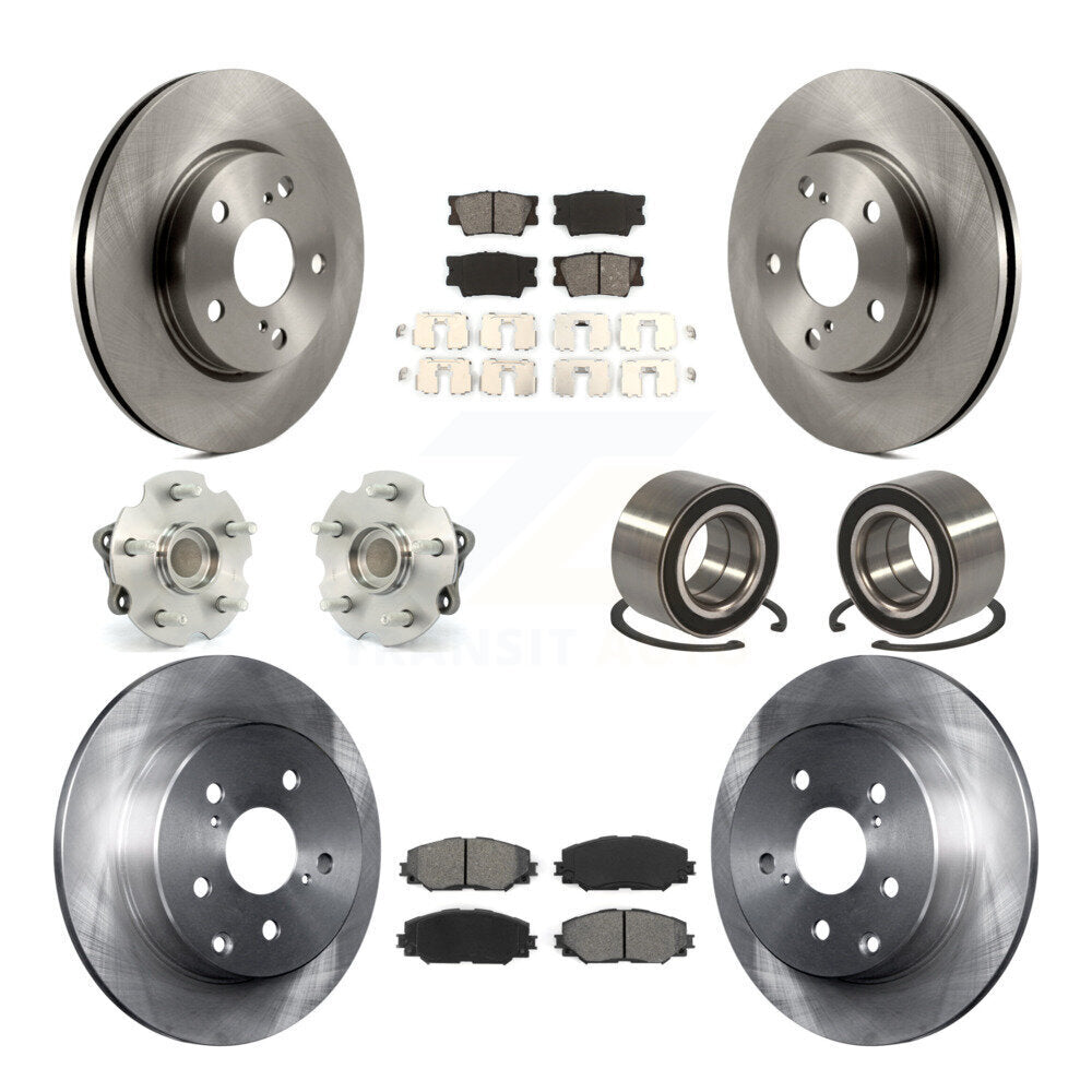 Kit de rotor et de plaquettes de frein à disque, roulement de moyeu avant et arrière (10 pièces) pour Lexus HS250 2010
