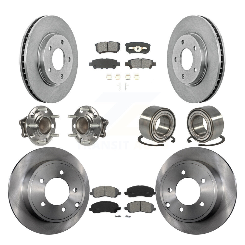 Kit de Rotor et de plaquettes de frein à disque, roulement de moyeu avant et arrière (10 pièces) pour Mitsubishi Lance