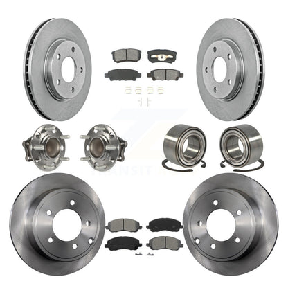 Kit de Rotor et de plaquettes de frein à disque, roulement de moyeu avant et arrière (10 pièces) pour Mitsubishi Lance