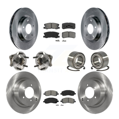 Kit de plaquettes de Rotor de frein à disque, roulement de moyeu avant et arrière (10 pièces) pour Mitsubishi Outlande