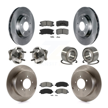 Kit de plaquettes de Rotor de frein à disque, roulement de moyeu avant et arrière (10 pièces) pour Mitsubishi Outlande