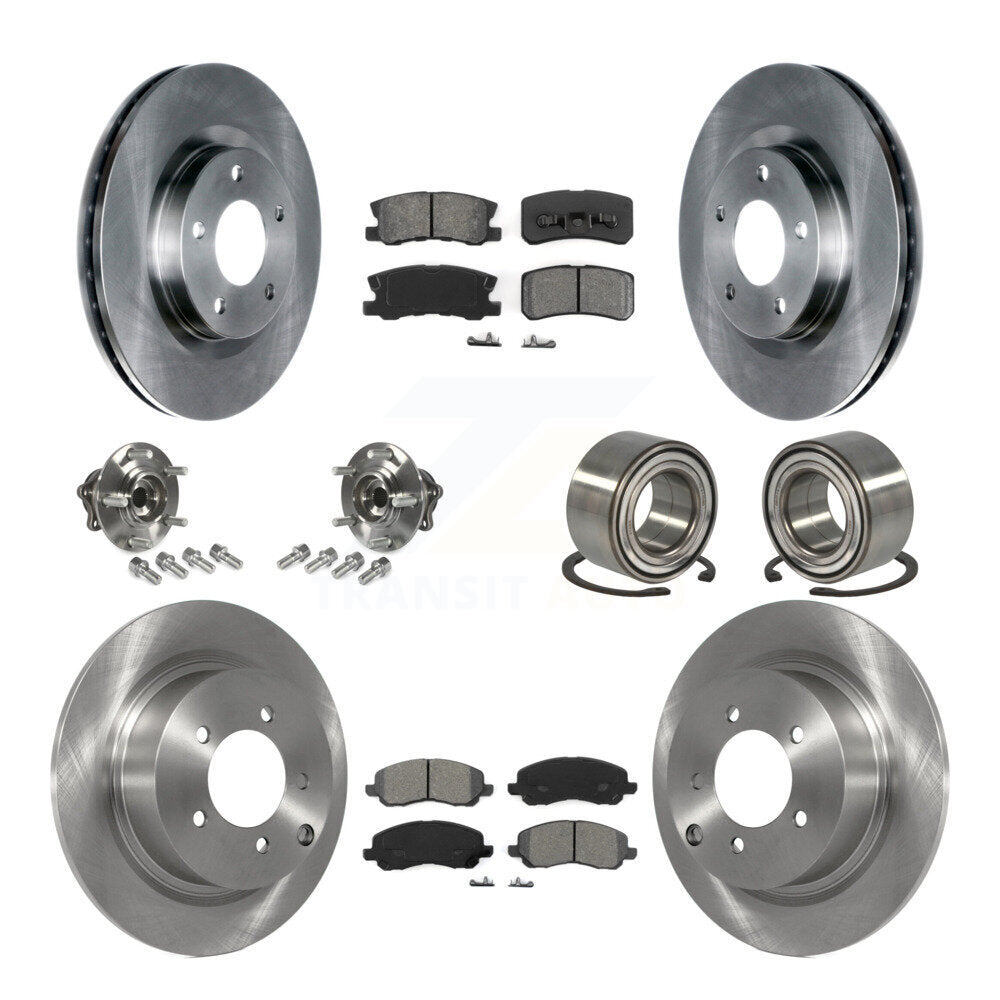 Kit de Rotor et de plaquettes de frein, roulement de moyeu avant et arrière (10 pièces) pour Mitsubishi Outlander RV