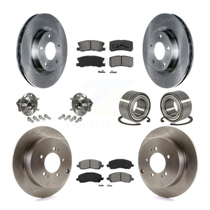 Kit de plaquettes de Rotor de frein à disque, roulement de moyeu avant et arrière (10 pièces) pour Mitsubishi Outlande