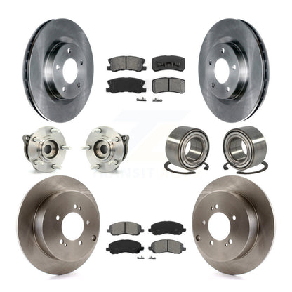 Kit de plaquettes de Rotor de frein à disque, roulement de moyeu avant et arrière (10 pièces) pour Mitsubishi Outlande