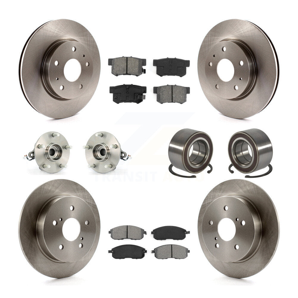 Kit de rotor et de plaquettes de frein avec roulement de moyeu avant et arrière (10 pièces) pour Suzuki SX4 AW 2007 – 2013