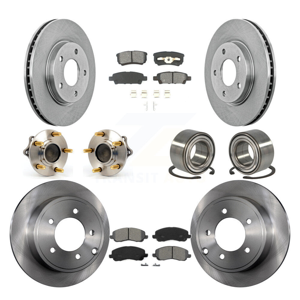 Kit de Rotor et de plaquettes de frein à disque, roulement de moyeu avant et arrière (10 pièces) pour Mitsubishi Lance