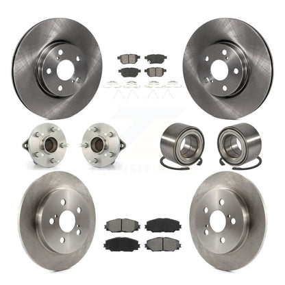 Kit de plaquettes de Rotor de frein, roulement de moyeu avant et arrière (10 pièces), pour Toyota Corolla Matrix Vib