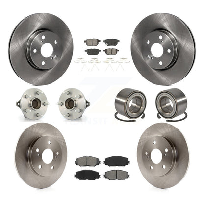 Kit de rotors et plaquettes de frein à disque, roulements de moyeu avant et arrière (10 pièces) pour Toyota Matrix