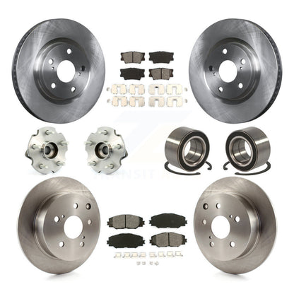 Kit de plaquettes de Rotor de frein, roulement de moyeu avant et arrière (10 pièces), pour Toyota Matrix Pontiac Vib