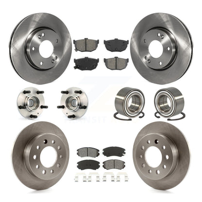 Kit de rotors et plaquettes de frein à disque, roulement de moyeu avant et arrière (10 pièces) pour Hyundai Tiburo