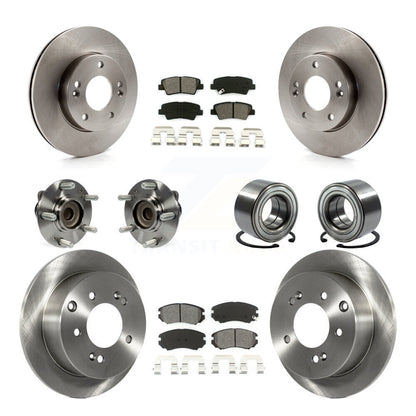 Kit de rotor et de plaquettes de frein à disque, ensemble de roulements de moyeu avant et arrière (10 pièces) pour Kia Sou