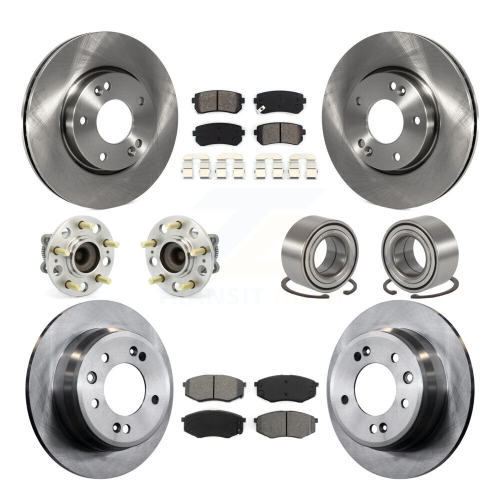 Kit de Rotor et de plaquettes de frein, roulement de moyeu avant et arrière (10 pièces) pour Hyundai Tucson Kia FW