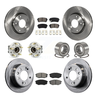 Kit de Rotor et de plaquettes de frein, roulement de moyeu avant et arrière (10 pièces) pour Hyundai Tucson Kia FW