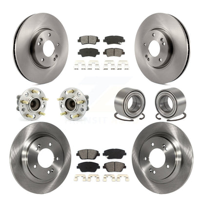Kit de plaquettes de rotor de frein, roulement de moyeu avant et arrière (10 pièces) pour Kia Optima 2.4 2013 – 2015