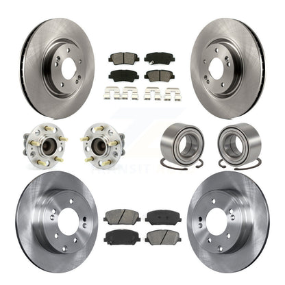 Kit de rotors et plaquettes de frein à disque de roulement de moyeu avant et arrière (10 pièces) pour Kia Optima 2.0