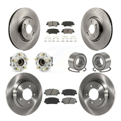 Kit de plaquettes de rotor de frein, roulement de moyeu avant et arrière (10 pièces) pour Kia Optima 2.0 2013 – 2015