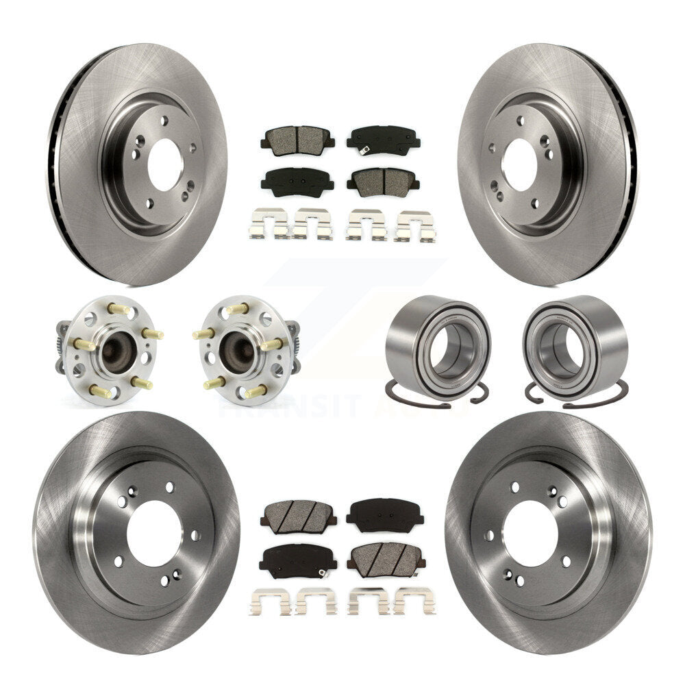 Kit de plaquettes de Rotor de frein à disque, roulement de moyeu avant et arrière (10 pièces) pour Hyundai Azera Limite
