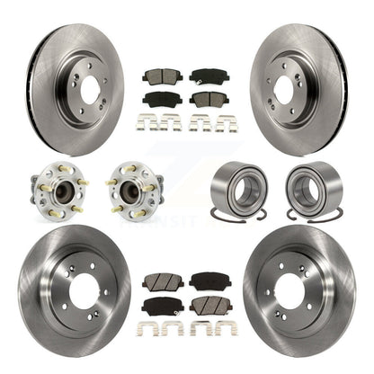 Kit de plaquettes de Rotor de frein à disque, roulement de moyeu avant et arrière (10 pièces) pour Hyundai Azera Limite