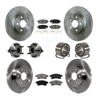 Kit de rotors et plaquettes de frein à disque, roulement de moyeu avant et arrière (10 pièces) pour Chevrolet Soni
