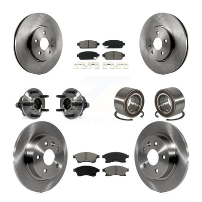 Kit de rotor et de plaquettes de frein avec roulement de moyeu avant et arrière (10 pièces) pour Chevrolet Sonic R 13-14