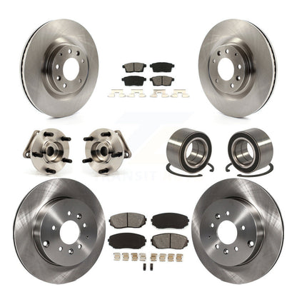Kit de rotor et de plaquettes de frein avec roulement de moyeu avant et arrière (10 pièces) pour Mazda CX-9 AW 2007 – 2015