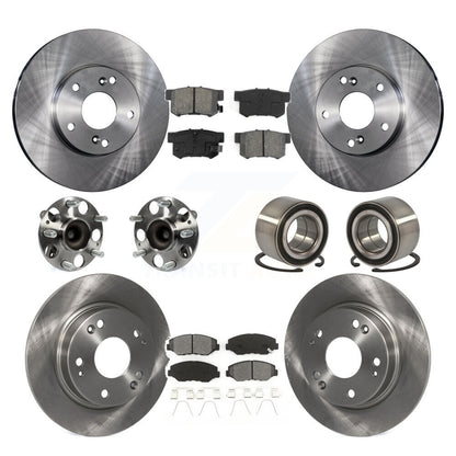 Kit de Rotor et de plaquettes de frein à disque, roulement de moyeu de roue avant et arrière (10 pièces) pour Honda Civi