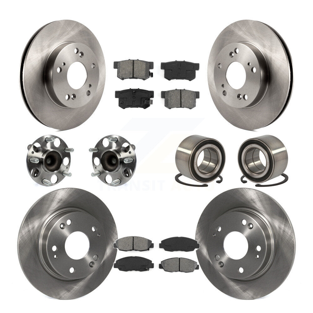 Kit de Rotor et de plaquettes de frein à disque, roulement de moyeu de roue avant et arrière (10 pièces) pour Honda Civi