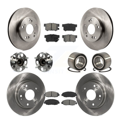 Kit de Rotor et de plaquettes de frein à disque, roulement de moyeu de roue avant et arrière (10 pièces) pour Honda Civi