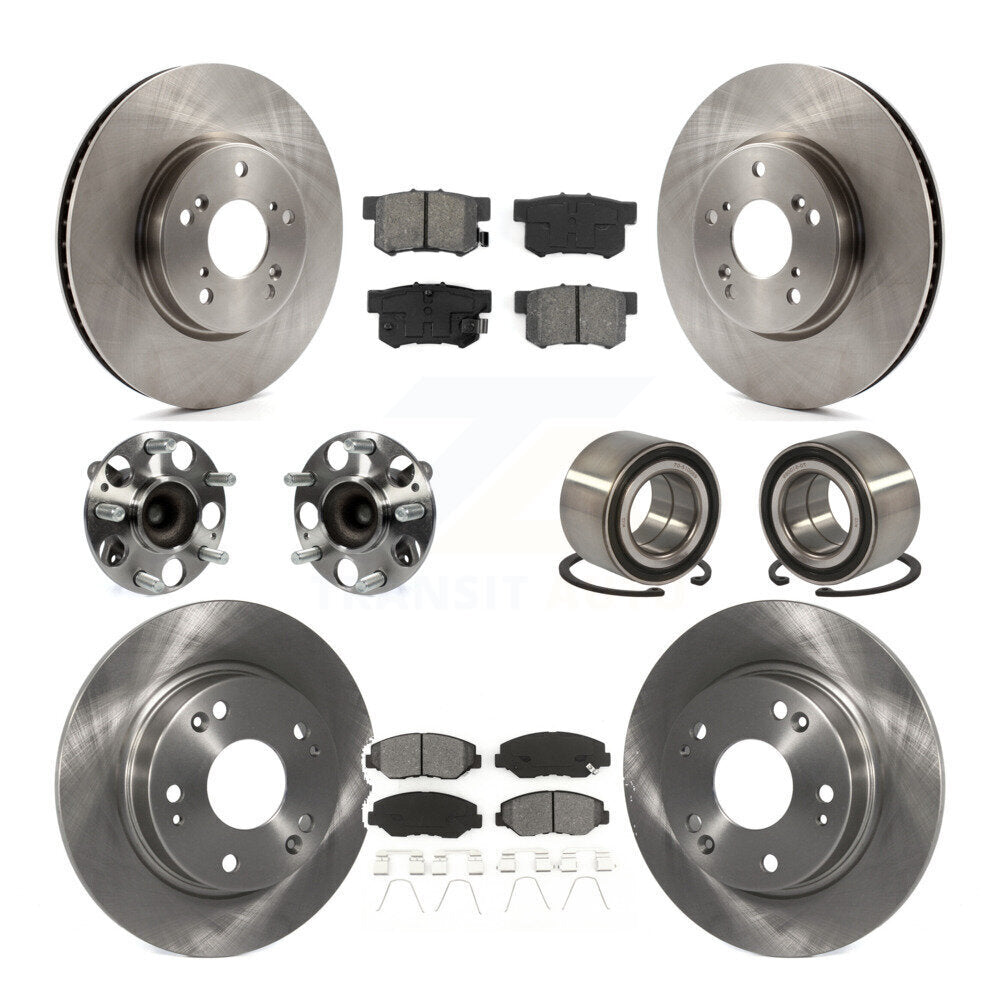 Kit de Rotor et de plaquettes de frein à disque, roulement de moyeu de roue avant et arrière (10 pièces) pour Honda Civi