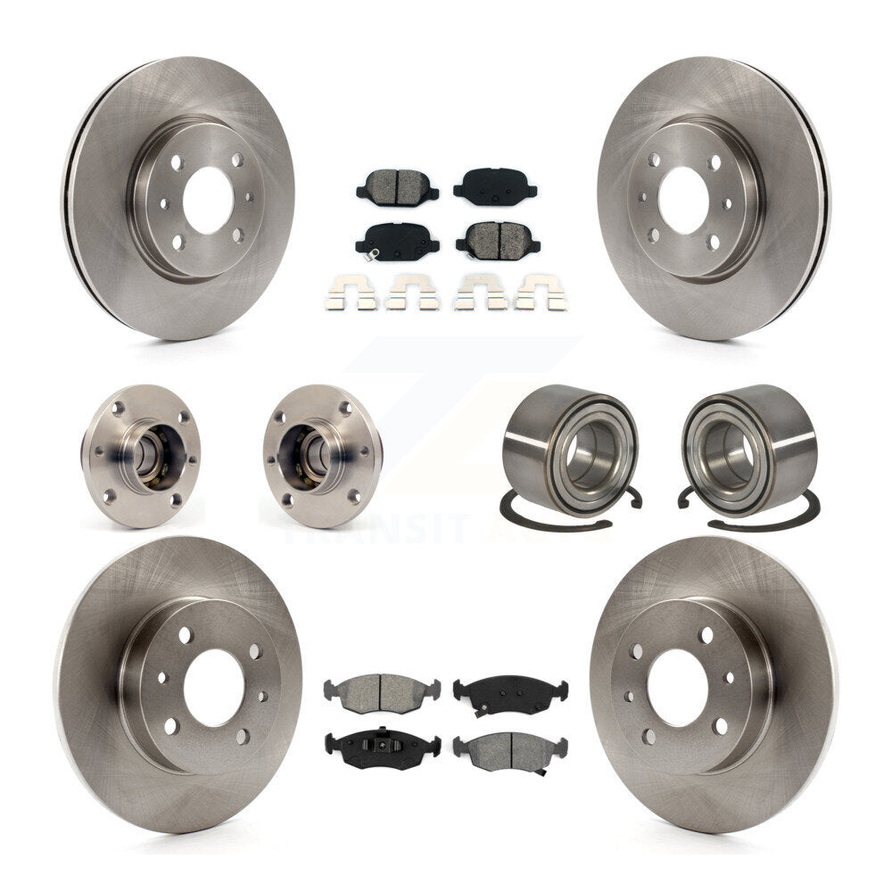 Kit de rotor et de plaquettes de frein à disque, ensemble de roulements de moyeu avant et arrière (10 pièces) pour Fiat 50