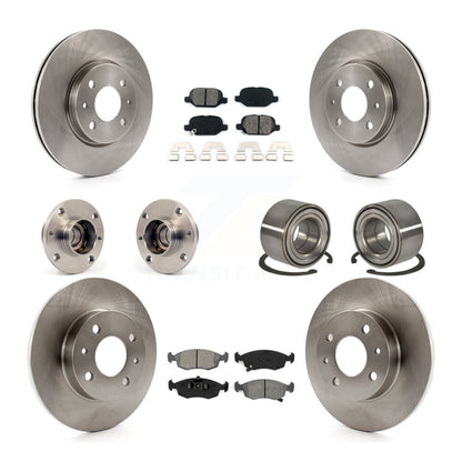Kit de rotor et de plaquettes de frein à disque, ensemble de roulements de moyeu avant et arrière (10 pièces) pour Fiat 50