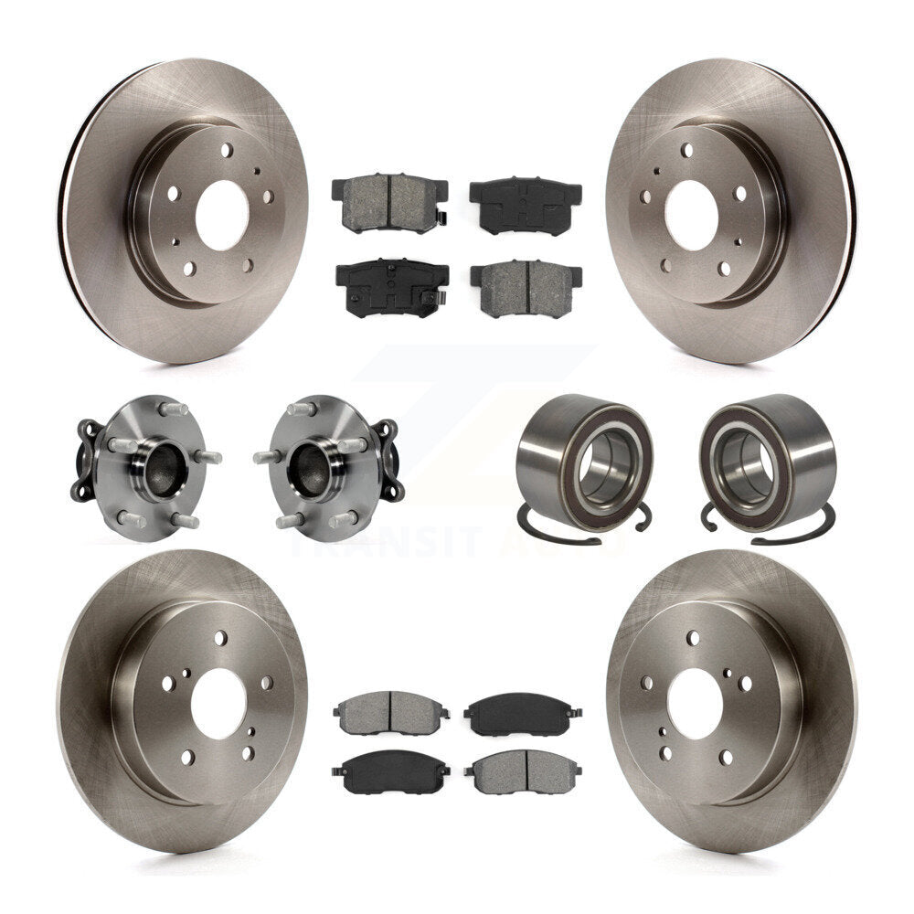 Kit de rotor et de plaquettes de frein avec roulement de moyeu avant et arrière (10 pièces) pour Suzuki SX4 FW 2008-2013