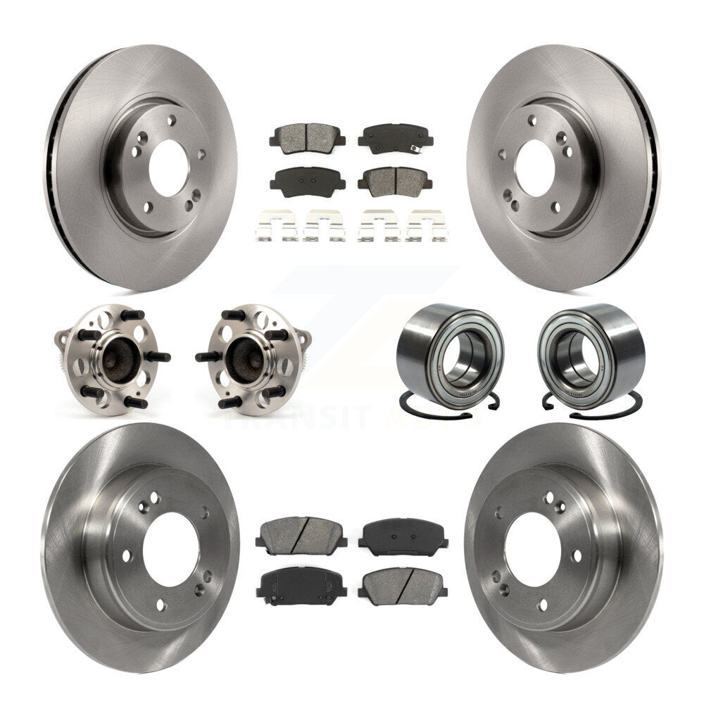 Kit de Rotor et plaquettes de frein à disque, roulement de moyeu avant et arrière (10 pièces) pour Hyundai Veloste