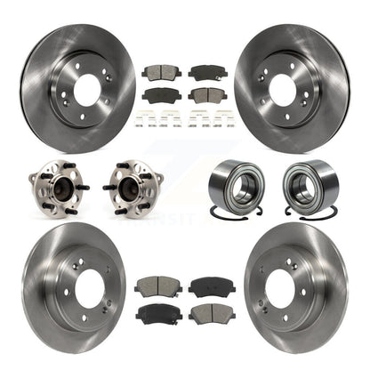 Kit de Rotor et de plaquettes de frein, roulement de moyeu avant et arrière (10 pièces) pour Hyundai Elantra GT Ki
