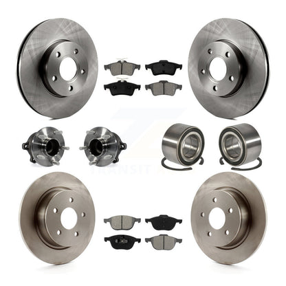 Kit de Rotor et plaquettes de frein à disque, roulement de moyeu de roue avant et arrière (10 pièces) pour Ford c-ma