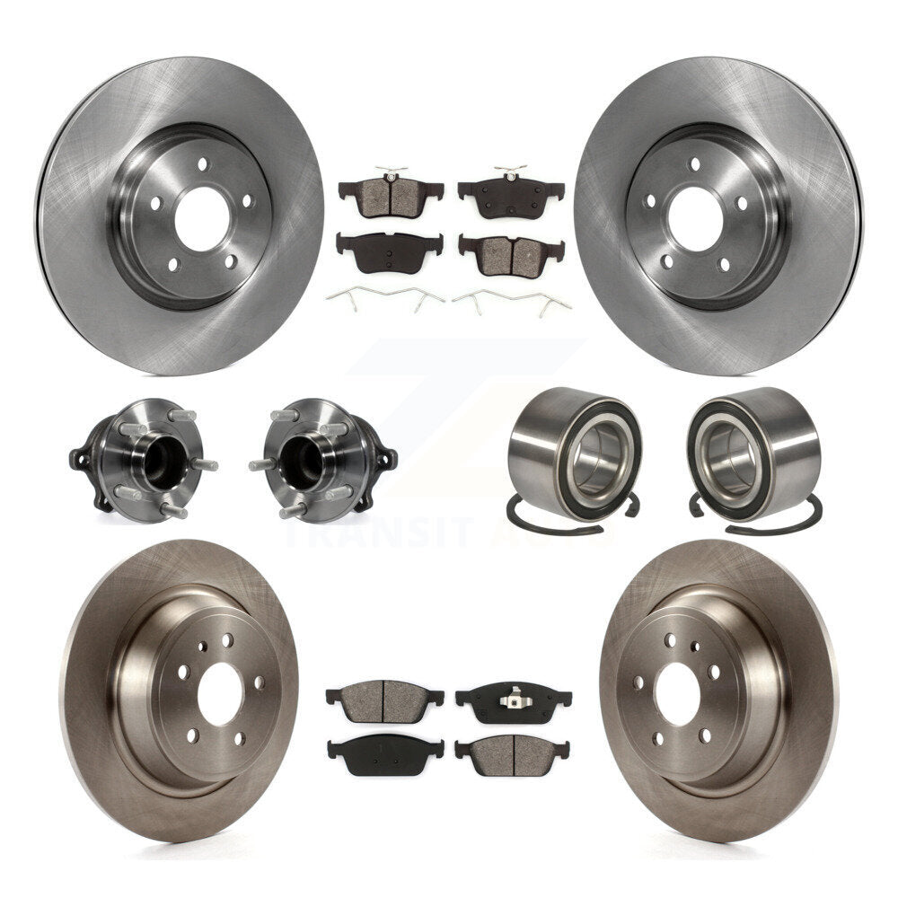 Kit de rotors et plaquettes de frein avec roulement de moyeu avant et arrière (10 pièces) pour Ford Escape Lincoln MK