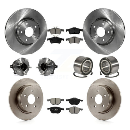 Kit de Rotor et de plaquettes de frein à disque, roulement de moyeu avant et arrière (10 pièces) pour Ford Escape c-ma