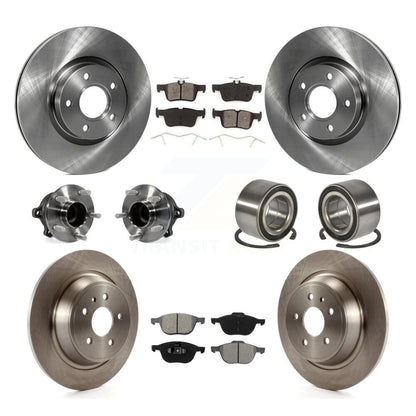 Kit de Rotor et de plaquettes de frein à disque, roulement de moyeu de roue avant et arrière (10 pièces) pour Ford Escap