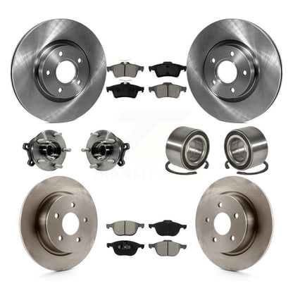 Kit de plaquettes de Rotor de frein, roulement de moyeu avant et arrière (10 pièces) pour Ford Escape AWD avec 2.5