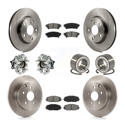 Kit de rotor et de plaquettes de frein, roulement de moyeu avant et arrière (10 pièces) pour Toyota Prius 2017 – 2018