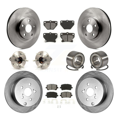 Kit de plaquettes de Rotor de frein, roulement de moyeu avant et arrière (10 pièces), pour Toyota Matrix Pontiac Vib