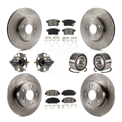 Kit de rotors et plaquettes de frein à disque, roulements de moyeu avant et arrière (10 pièces) pour Honda Accord