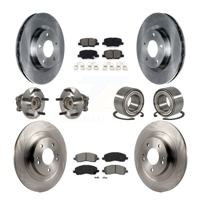 Kit de Rotor et de plaquettes de frein, roulement de moyeu avant et arrière (10 pièces) pour Mitsubishi RVR Outlande
