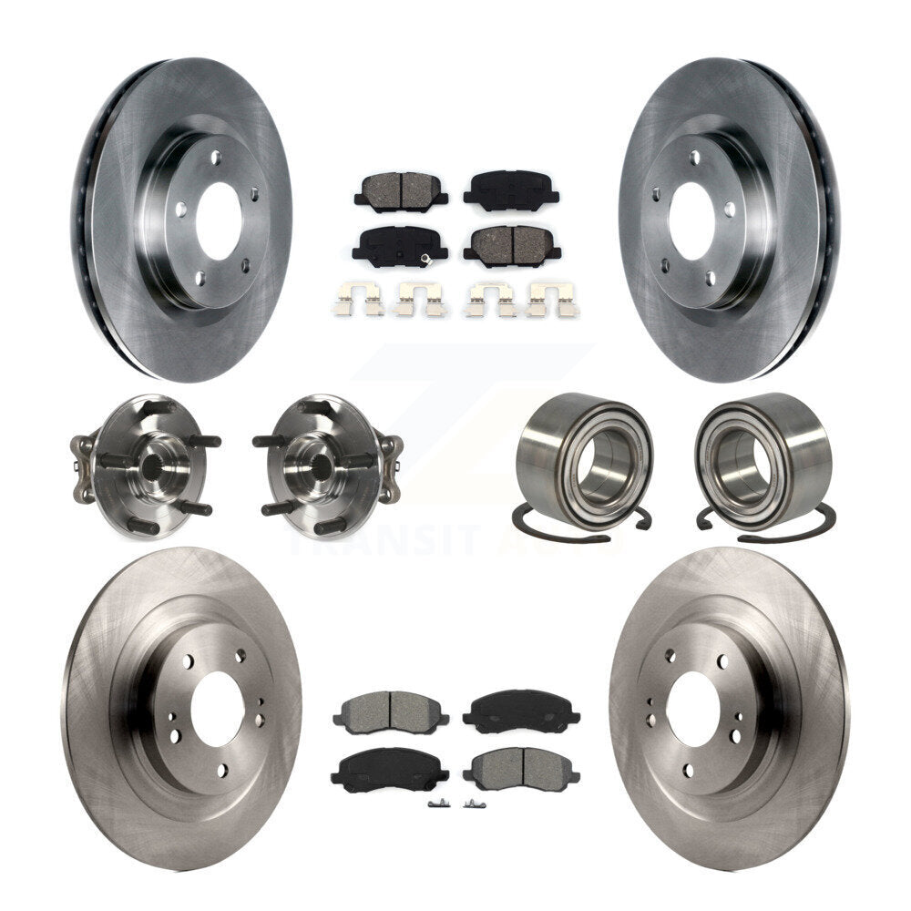 Kit de Rotor et de plaquettes de frein, roulement de moyeu avant et arrière (10 pièces) pour Mitsubishi RVR Outlande