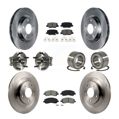 Kit de Rotor et de plaquettes de frein, roulement de moyeu avant et arrière (10 pièces) pour Mitsubishi RVR Outlande