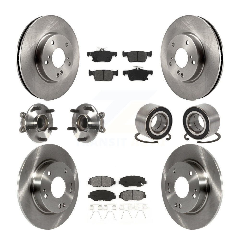 Kit de Rotor et de plaquettes de frein à disque, roulement de moyeu de roue avant et arrière (10 pièces) pour Honda Civi
